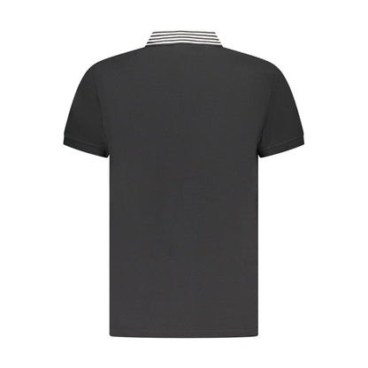 Tricou polo pentru bărbați Cavalli Class din bumbac negru