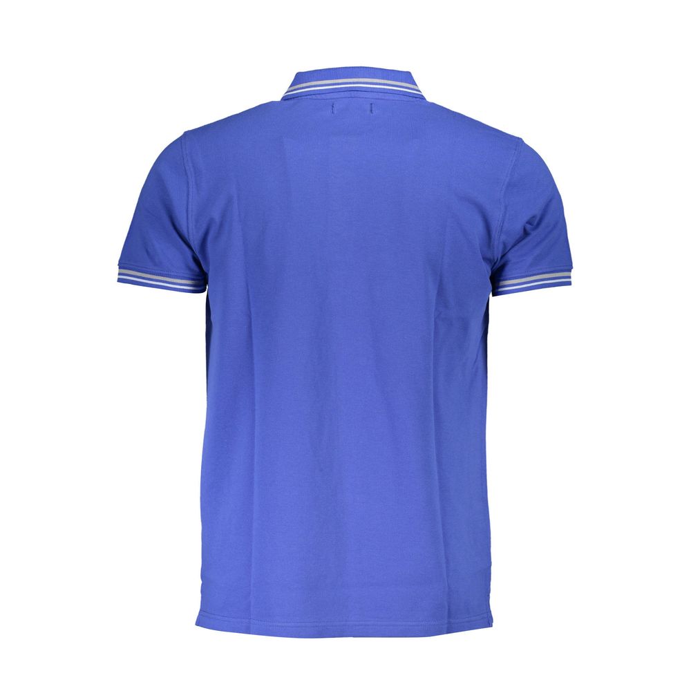 Tricou polo pentru bărbați Cavalli Class din bumbac albastru