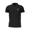 Tricou polo pentru bărbați Cavalli Class din bumbac negru
