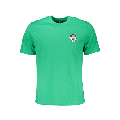 Tricou North Sails verde din bumbac