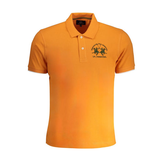 Tricou polo din bumbac portocaliu La Martina