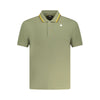 Tricou polo verde din bumbac K-WAY
