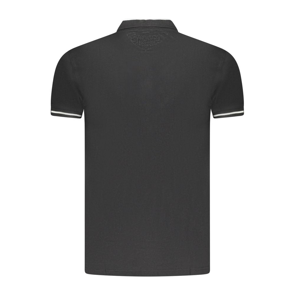 Tricou polo pentru bărbați Cavalli Class din bumbac negru