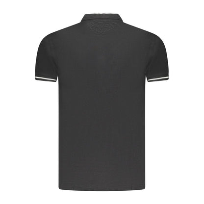 Tricou polo pentru bărbați Cavalli Class din bumbac negru