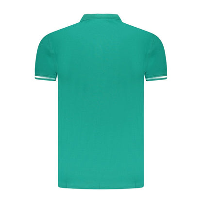 Tricou polo pentru bărbați Cavalli Class, verde, din bumbac