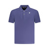 Tricou polo albastru din bumbac K-WAY