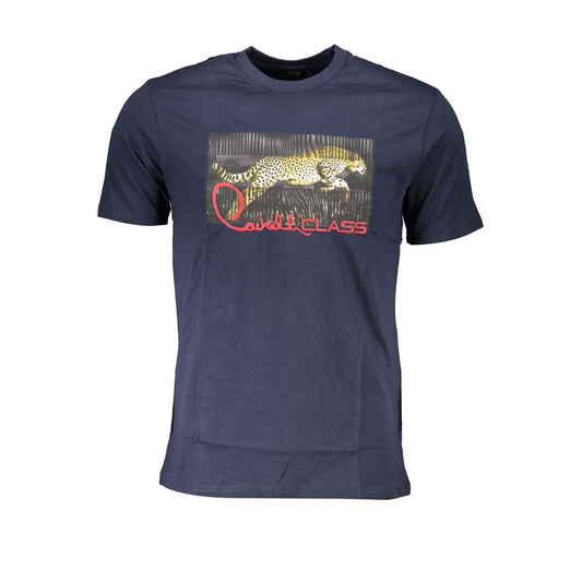 Tricou Cavalli Class din bumbac albastru