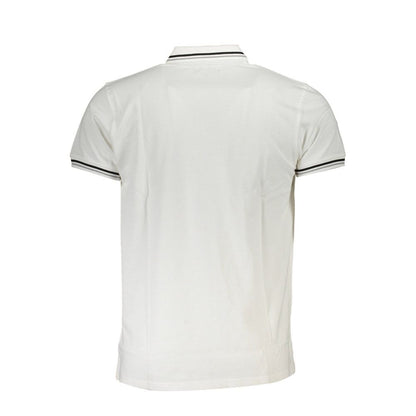 Tricou polo pentru bărbați Cavalli Class din bumbac alb