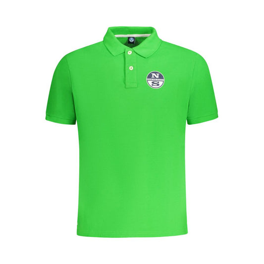 Tricou polo North Sails verde din bumbac pentru bărbați