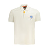 Tricou polo Napapijri alb din bumbac pentru bărbați