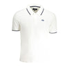 Tricou polo alb din bumbac La Martina pentru bărbați
