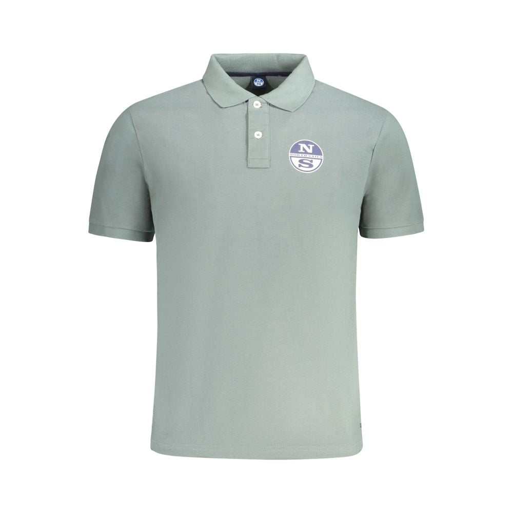 Tricou polo North Sails verde din bumbac pentru bărbați