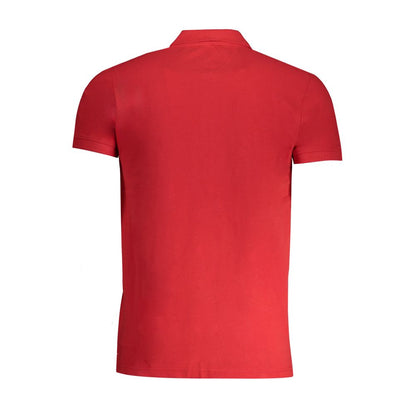 Tricou polo Cavalli Class roșu din bumbac