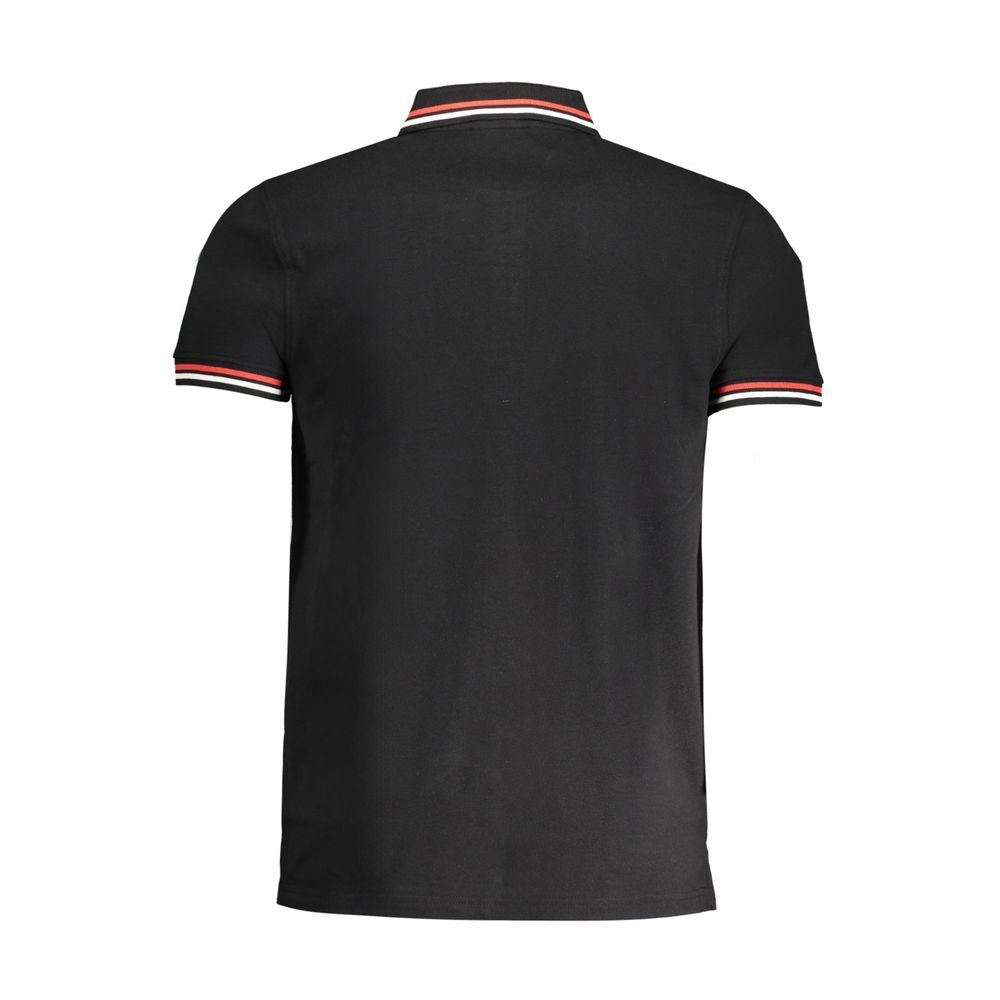 Tricou polo Cavalli Class negru din bumbac