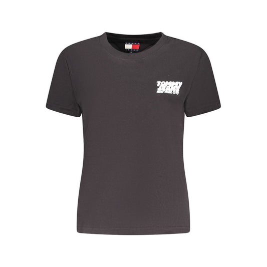 Tommy Hilfiger Black Cotton Women T-Shirt