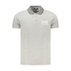 Tricou polo Cavalli Class gri din bumbac