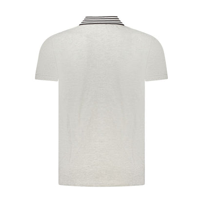 Tricou polo Cavalli Class gri din bumbac