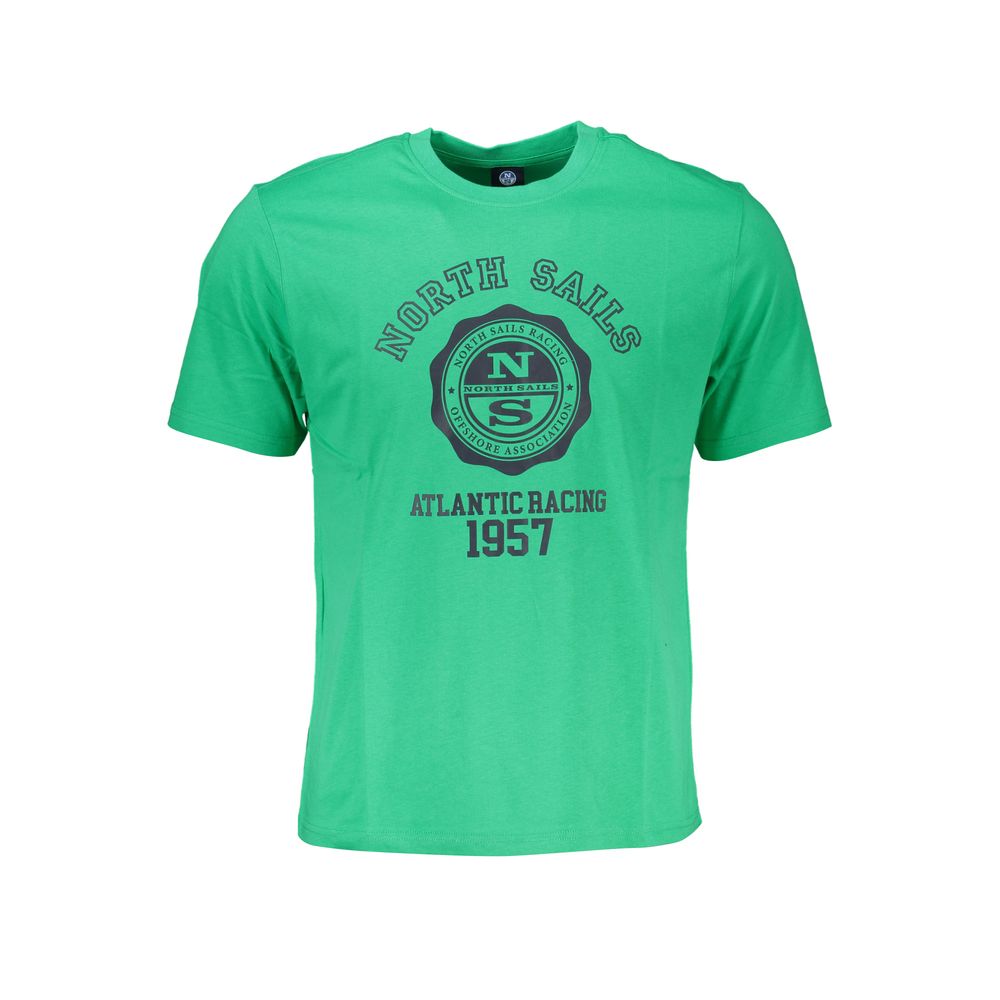 Tricou North Sails verde din bumbac