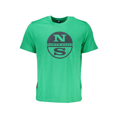 Tricou North Sails verde din bumbac