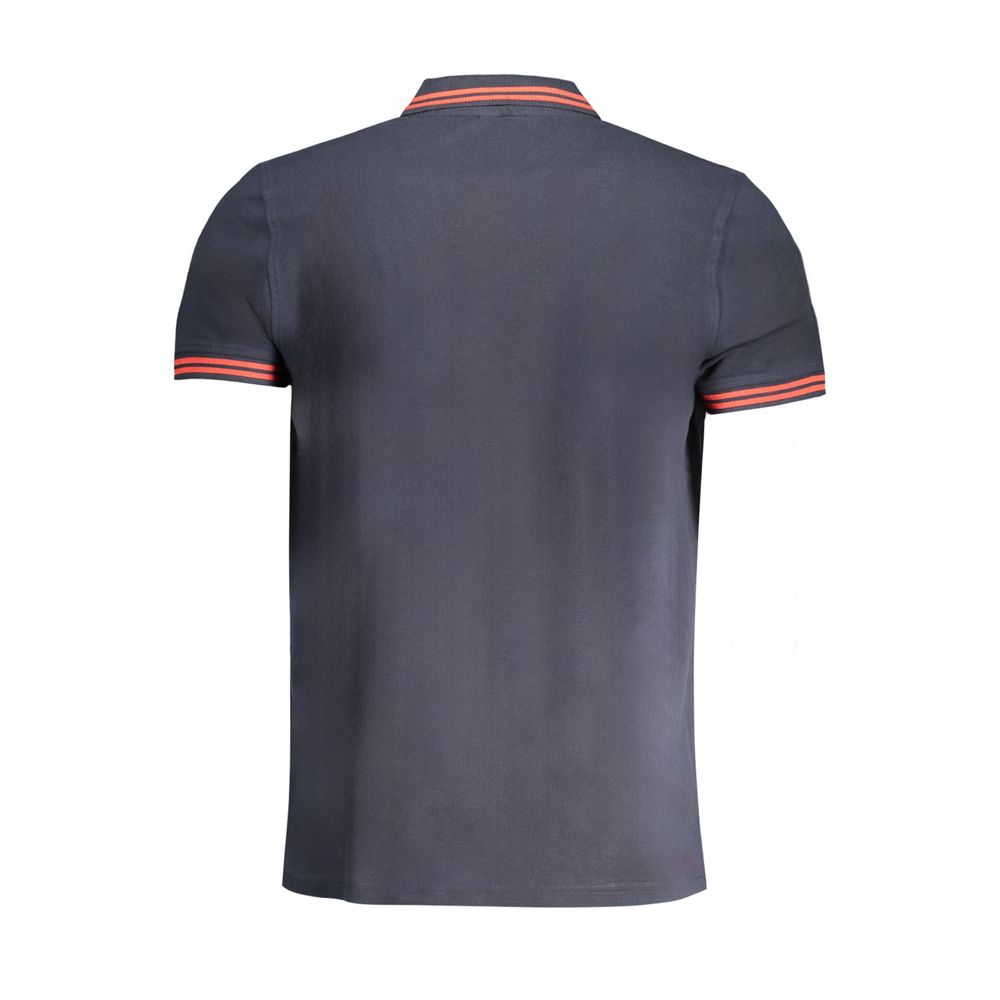 Tricou polo Cavalli Class albastru din bumbac