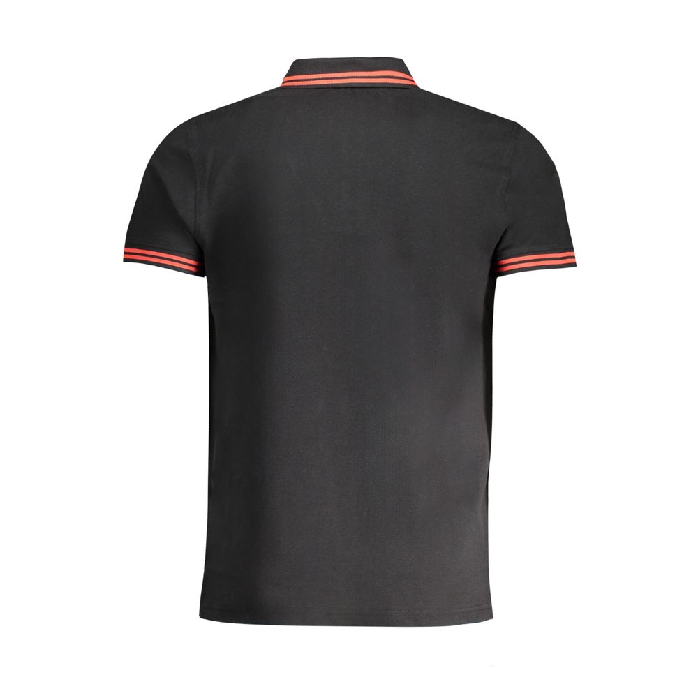 Tricou polo Cavalli Class negru din bumbac