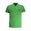 Tricou polo Cavalli Class verde din bumbac