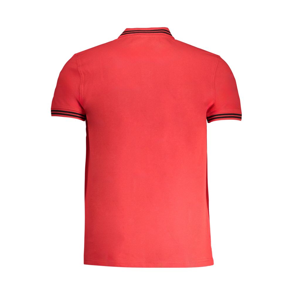 Tricou polo Cavalli Class roșu din bumbac