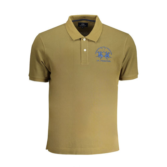 Tricou polo din bumbac verde La Martina