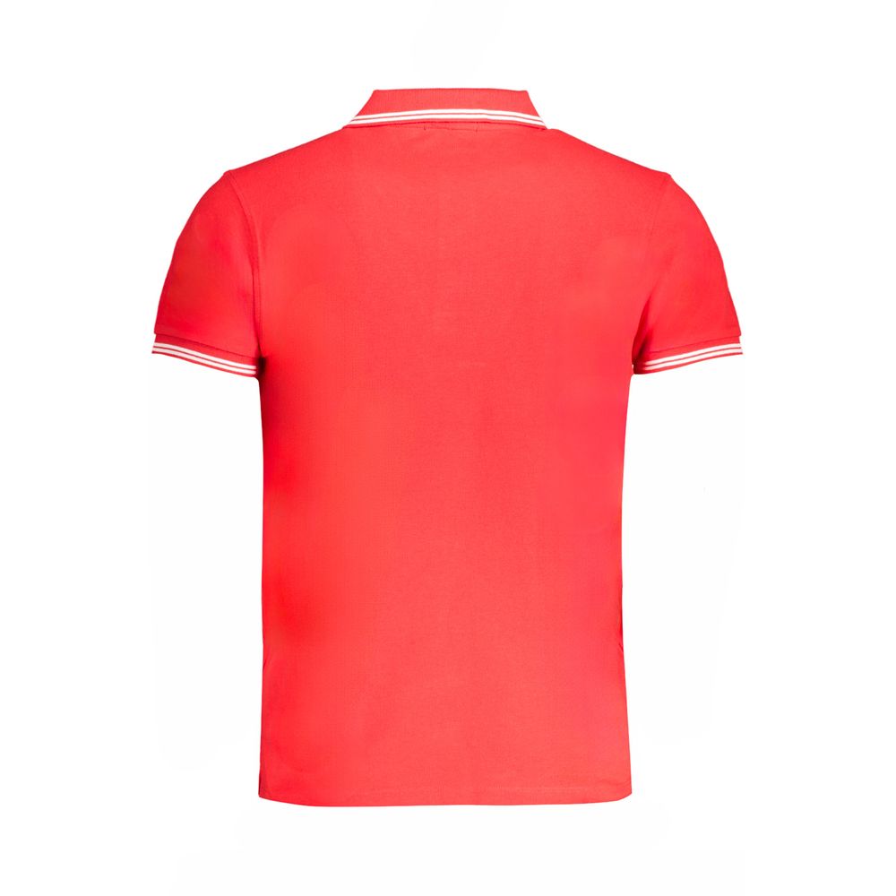 Tricou polo Cavalli Class roșu din bumbac