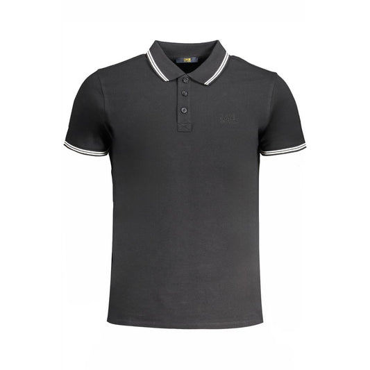 Tricou polo Cavalli Class negru din bumbac
