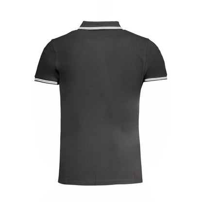 Tricou polo Cavalli Class negru din bumbac