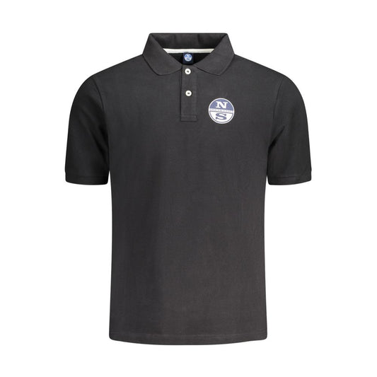 Tricou polo North Sails negru din bumbac pentru bărbați