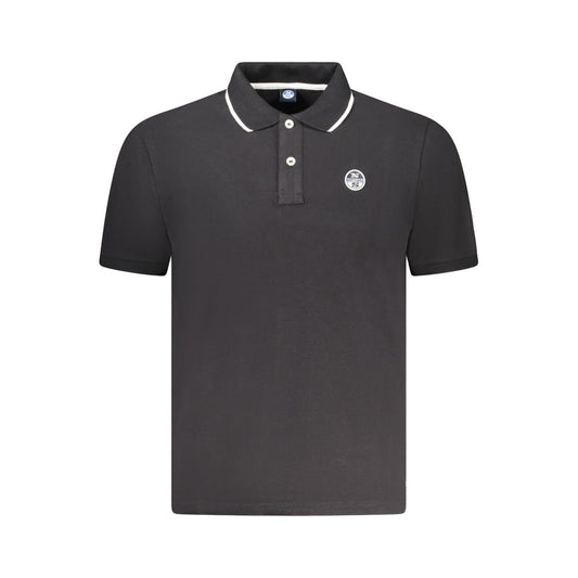 Tricou polo North Sails negru din bumbac pentru bărbați