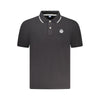 Tricou polo North Sails negru din bumbac pentru bărbați