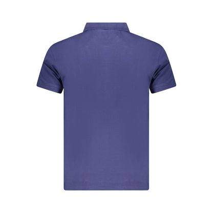 Tricou polo pentru bărbați Cavalli Class din bumbac albastru