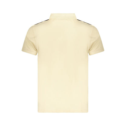 Tricou polo pentru bărbați Cavalli Class bej din bumbac