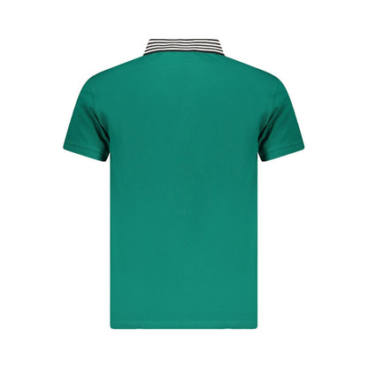 Tricou polo pentru bărbați Cavalli Class, verde, din bumbac