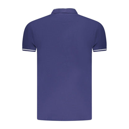 Tricou polo pentru bărbați Cavalli Class din bumbac albastru