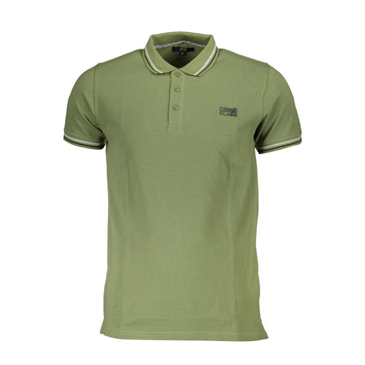 Tricou polo pentru bărbați Cavalli Class, verde, din bumbac