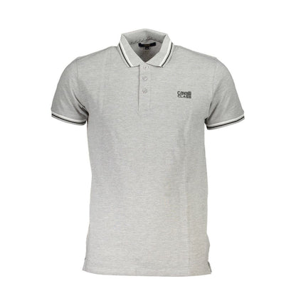 Tricou polo pentru bărbați Cavalli Class maro din bumbac