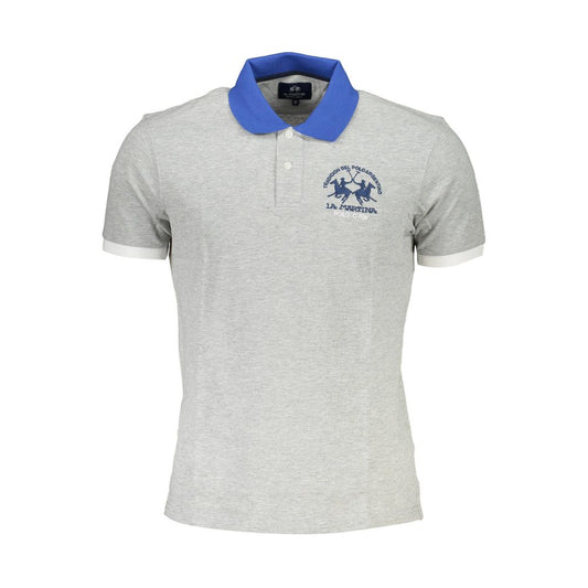 Tricou polo pentru bărbați La Martina, maro, din bumbac