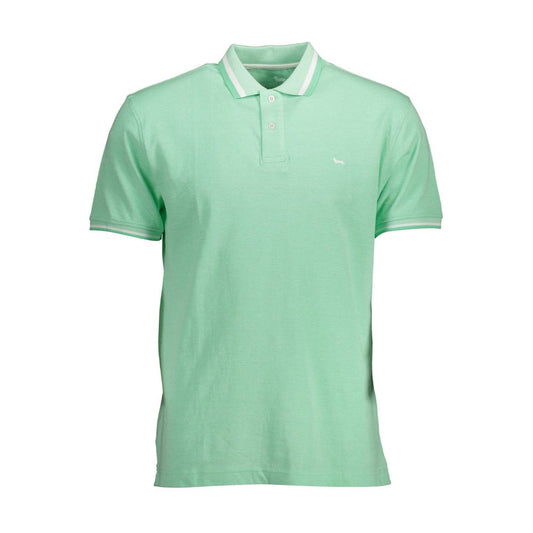 Tricou polo Harmont &amp; Blaine verde din bumbac pentru bărbați