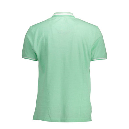 Tricou polo Harmont &amp; Blaine verde din bumbac pentru bărbați