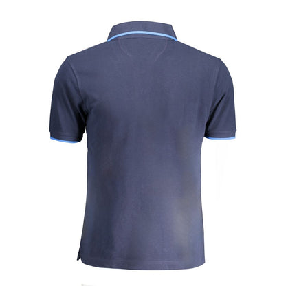 Tricou polo pentru bărbați din bumbac albastru La Martina