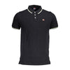 Tricou polo negru din bumbac pentru bărbați, Norway 1963