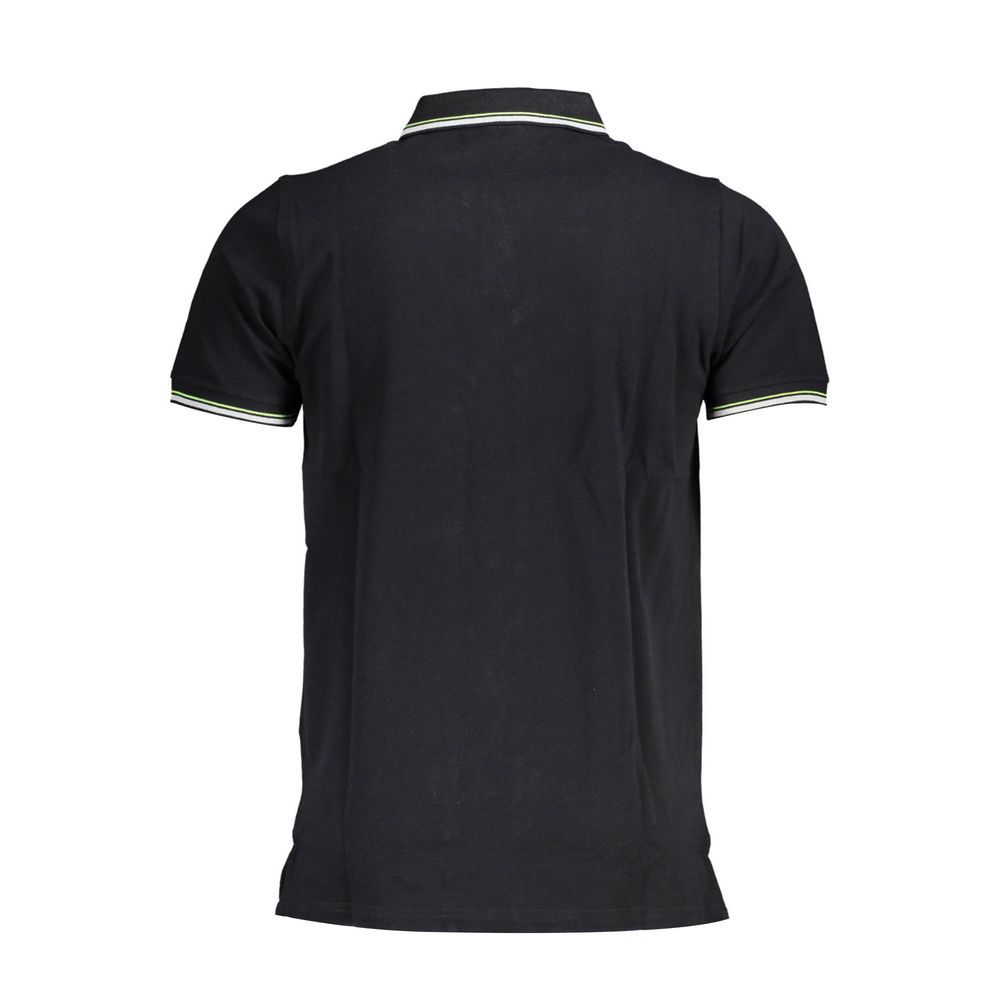 Tricou polo negru din bumbac pentru bărbați, Norway 1963