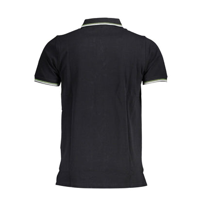 Tricou polo negru din bumbac pentru bărbați, Norway 1963
