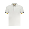 Tricou polo alb din bumbac K-WAY