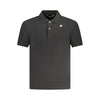Tricou polo negru din bumbac K-WAY
