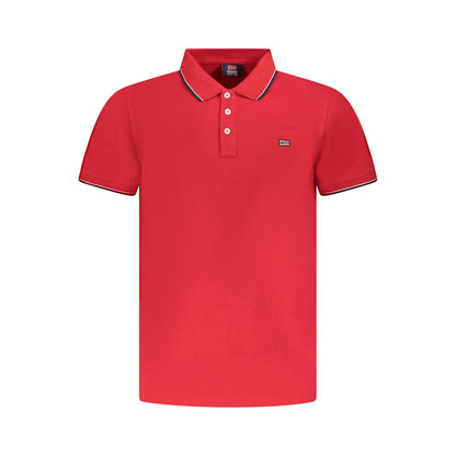 Tricou polo roșu din bumbac Norvegia 1963
